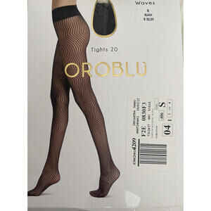 New Women's OROBLU Waves Tights Black Size S